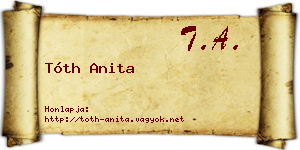 Tóth Anita névjegykártya